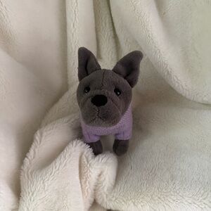 Jellycat Sweater French Bulldog Plush Animal Purple Puppy Dog 8"
